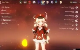 Xiao, Klee, Raiden c1 e Itto