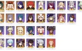 Xiao, Klee, Raiden c1 e Itto