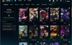 Conta ouro 4 com 10 skins e 41 champs