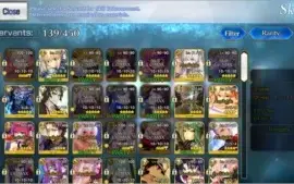 CONTA FATE GRAND ORDER NA LVL 140 12SSR + 26SR