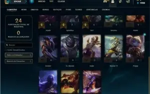 Conta Platina 1 com 23 Champs e 1 Skin + 16 Fragmentos