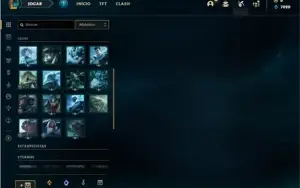 Conta Platina 1 com 23 Champs e 1 Skin + 16 Fragmentos