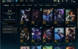 Conta Platina 1 com 23 Champs e 1 Skin + 16 Fragmentos