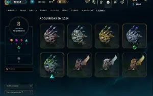 Unranked com 40 Champs e 6 Skins ( ex esmeralda )