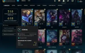 Conta prata 3 com 85 Champs e 150 Skins ( MAIN SUP / ADC )