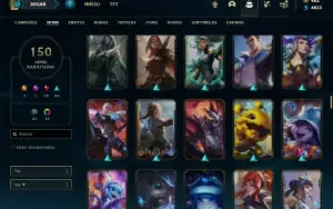 Conta prata 3 com 85 Champs e 150 Skins ( MAIN SUP / ADC )