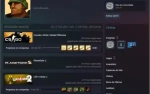 Conta Steam CSGO, Prime, medalhas 5 anos, 2020 e inventario