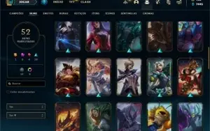 Conta bronze 2 com 120 Champs e 52 Skin (Mais de 1300 jogos)