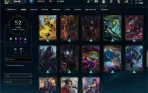 Conta bronze 2 com 120 Champs e 52 Skin (Mais de 1300 jogos)