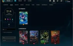 Conta League Of Legends 214 Skins