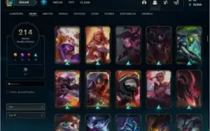 Conta League Of Legends 214 Skins