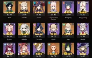 Conta Genshin Endgame 25 Personagens 5* + 12 Armas 5*
