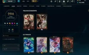 Platina 4 com TODOS os Champs e 294 Skins ( JG / TOP / MID )