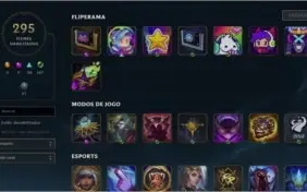 Conta lol muito 371 skins todos champs platina 3