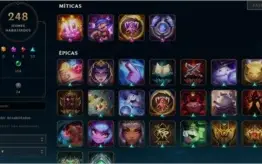 CONTA LOL|  D4/D3 |  LV 416 |  371 SKINS
