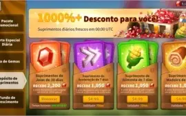 Conta de rise of kingdons, 7,4 M de poder, + 9000 joias.