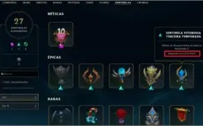 Conta diamante com várias skins raras e recompensas desde s3