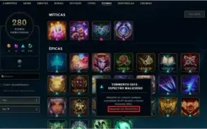 Conta diamante com várias skins raras e recompensas desde s3