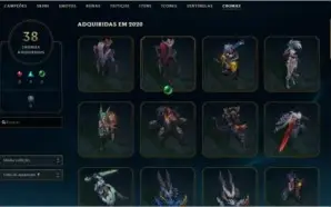 Conta diamante com várias skins raras e recompensas desde s3