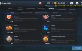 Conta Grand Chase Nivel 63 Top 126 Tickets Invocação na Bag
