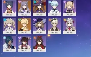 Genshin Impact AR 32 Ast Mona + Keqing