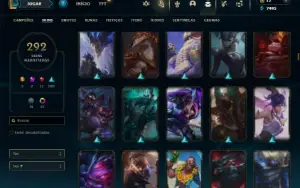 Ouro 2 com TODOS os champs e 292 Skins ( Nivel 533 )