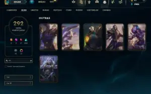 Ouro 2 com TODOS os champs e 292 Skins ( Nivel 533 )