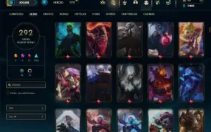 Ouro 2 com TODOS os champs e 292 Skins ( Nivel 533 )