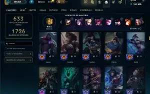 Unranked com TODOS os champs e 400 Skins ( MAIN ADC )
