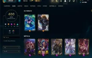Unranked com TODOS os champs e 400 Skins ( MAIN ADC )
