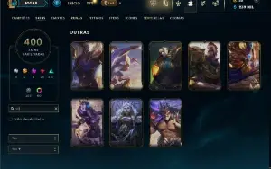 Unranked com TODOS os champs e 400 Skins ( MAIN ADC )
