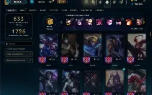 Unranked com TODOS os champs e 400 Skins ( MAIN ADC )