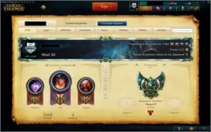 Conta no League of Legends Platina 3