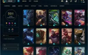 Conta ouro 2 MAIN SUP, com TODOS os champs e 201 skins