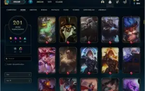 Conta ouro 2 MAIN SUP, com TODOS os champs e 201 skins