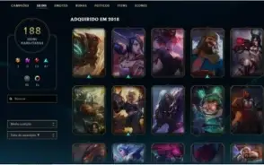 Conta de LOL - Diamante 5 188 skins