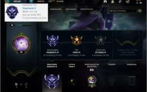 Conta diamante 4 barata com 1 skin e 29 champs
