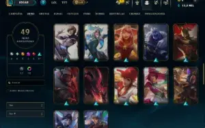 Esmeralda 4 com 125 Champs e 49 Skins