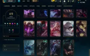 Esmeralda 4 com 125 Champs e 49 Skins