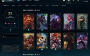 CONTA EX PLATINA 4 2020 57 CHAMP 29 SKINS
