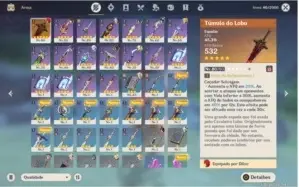 GENSHIN IMPACT AR 47 +DILUC C2 +ALL ARCONTES + TUMULO + JEAN