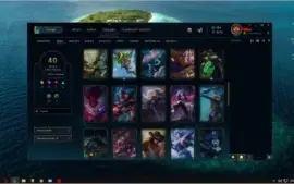 93campeões, 40skin, 3lendarias, 8épicas, 2chromas e 500 d RP