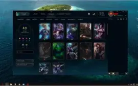 93campeões, 40skin, 3lendarias, 8épicas, 2chromas e 500 d RP