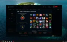 93campeões, 40skin, 3lendarias, 8épicas, 2chromas e 500 d RP