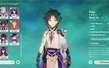 Conta Genshin Xiao Venti Eula Mona Rank 42