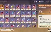 Conta Genshin Xiao Venti Eula Mona Rank 42