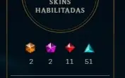 Conta de League of Legends OURO I, 173 Skins.