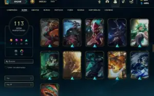Unranked com 150 Champs e 113 Skins ( MAIN JG / ADC / SUP )