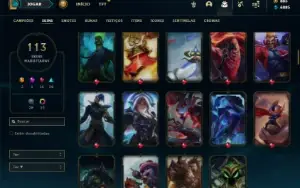 Unranked com 150 Champs e 113 Skins ( MAIN JG / ADC / SUP )