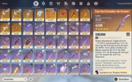 Genshin AR 60 Raiden C4 + 20 Personagens T5 + 10 Armas T5